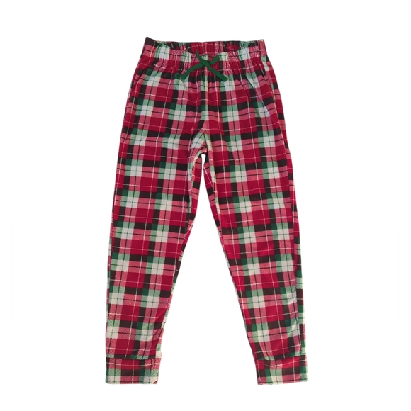 Holiday Time Plaid Pajama Sleep Jogger Pants Girls LARGE (10-12) Red Green - Picture 2 of 13